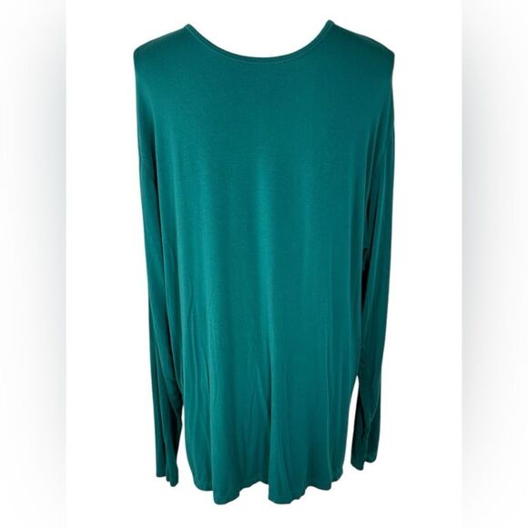 Kickee Pants Adult Teal Green Long Sleeve Bamboo Pajama Top - Picture 1 of 5